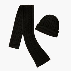 Cable Knit Beanie & Scarf Set