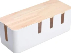 Cable Organizer with Bamboo Lid