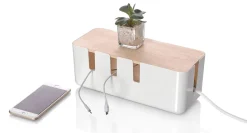 Cable Organizer with Bamboo Lid
