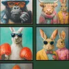 Canvas Artistic Animals 62X62 CM