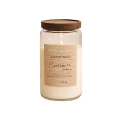 Cashmere Scented Candle in Glass with Wooden Lid