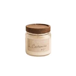 Cashmere Scented Candle in Glass with Wooden Lid