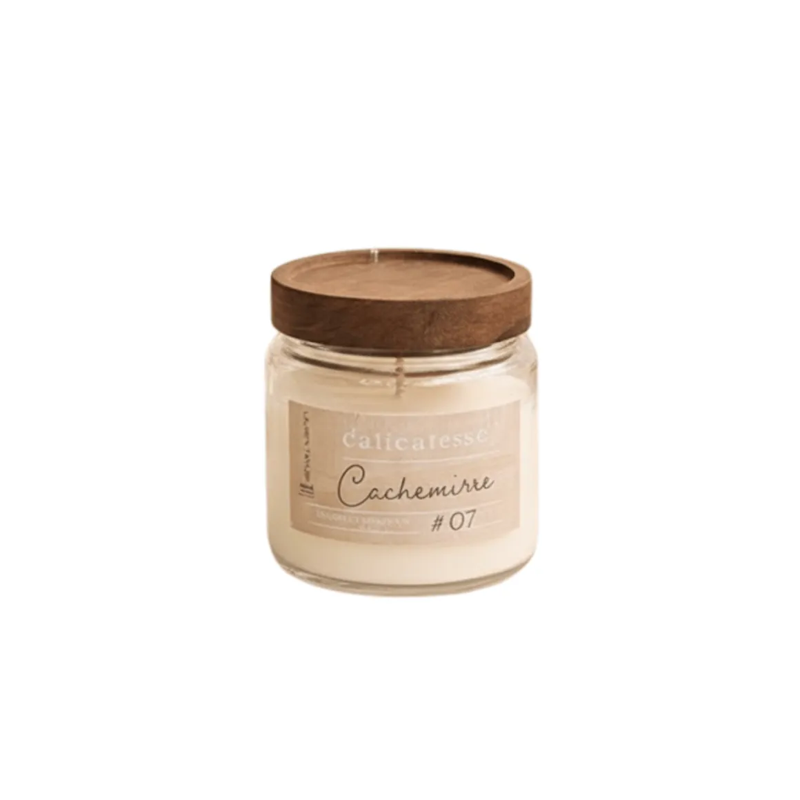 Cashmere Scented Candle in Glass with Wooden Lid