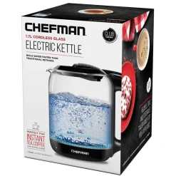 CHEFMAN | 1.7 L Cordless Glass Electric Kettle with LED Lighting