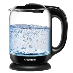 CHEFMAN | 1.7 L Cordless Glass Electric Kettle with LED Lighting