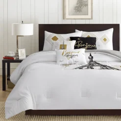 Chloe Paris- Comforter White/black/gold