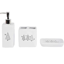 Christmas 3 PCS Bathroom Ceramic Set