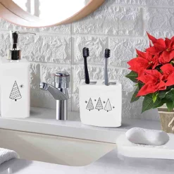 Christmas 3 PCS Bathroom Ceramic Set