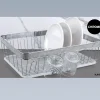 Chrome Dish Rack With Fake Diamond Decoration