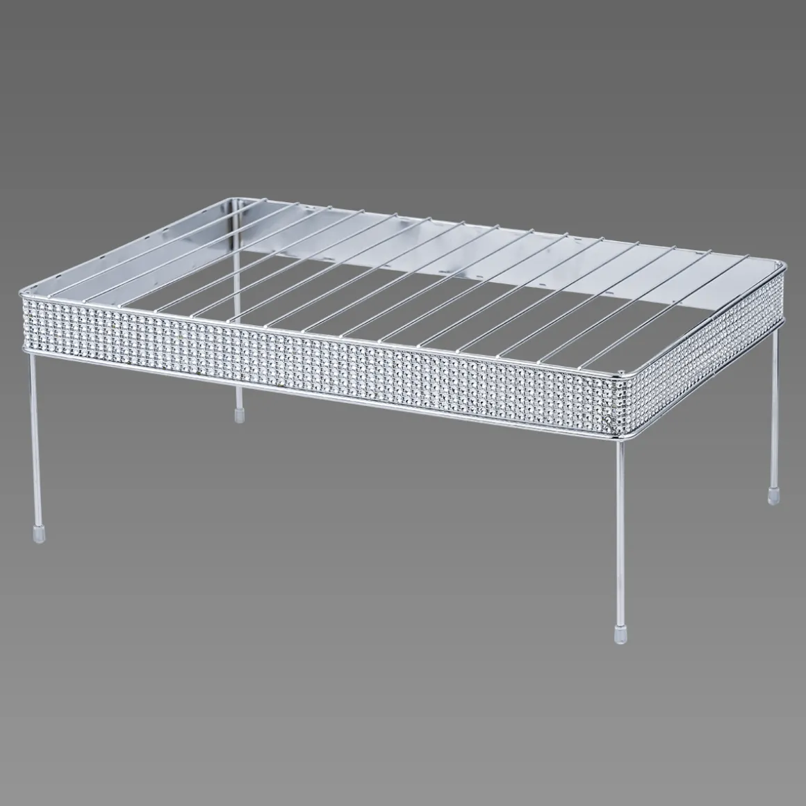Chrome Dish Shelf with Fake Diamond Holder