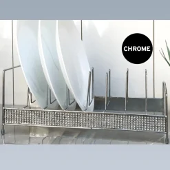Chrome Lid Holder With Fake Diamond Decoration