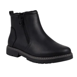 Classic Black Ankle Boots with Side Zipper
