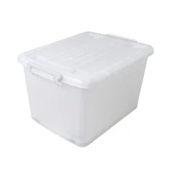 Clear Storage Tote with Lid and Castors - 15L