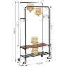 Clothes Rack Storage With Shelves
