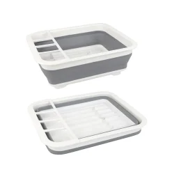 Collapsible Dishrack White Grey
