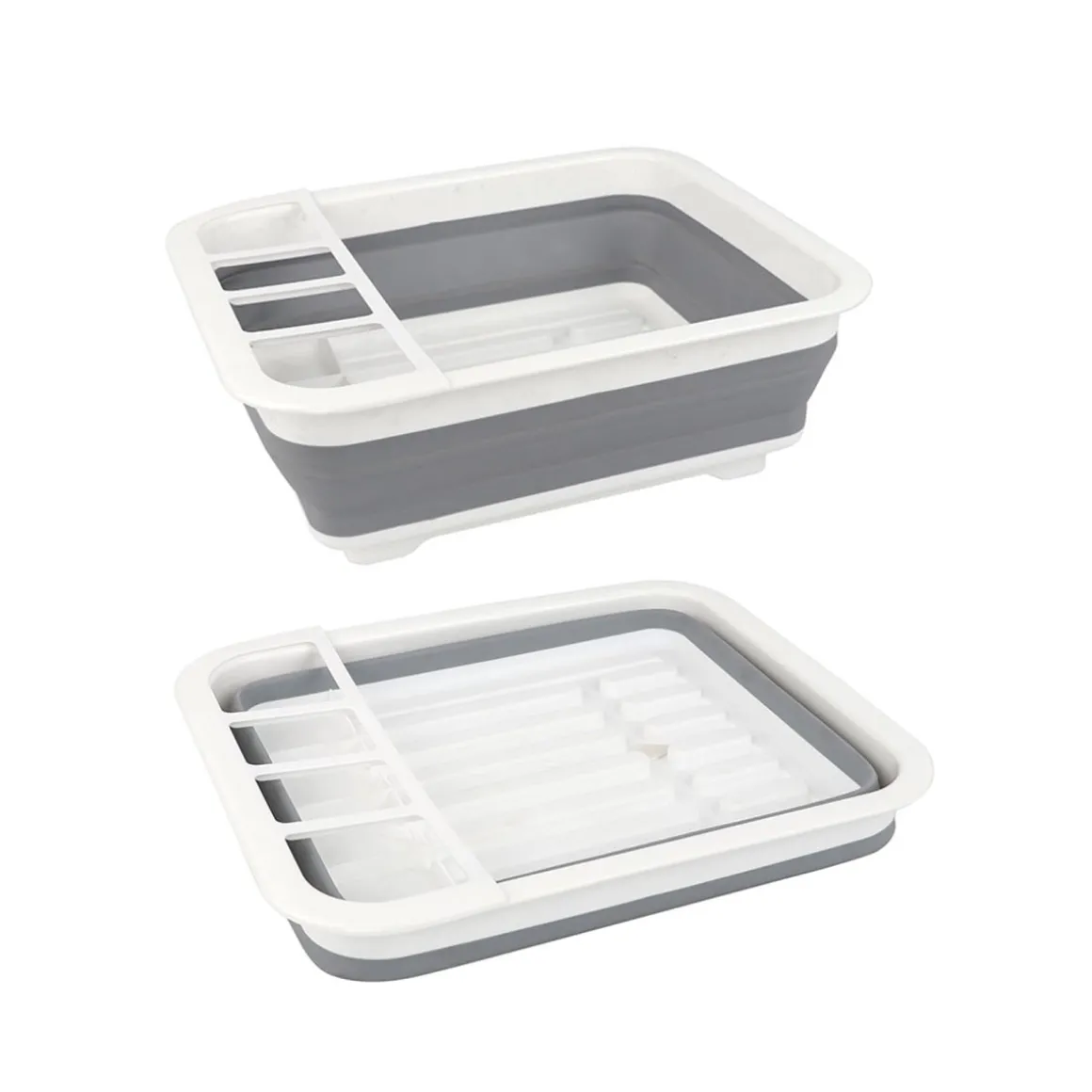 Collapsible Dishrack White Grey