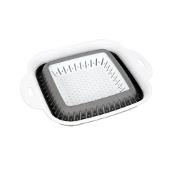 Collapsible Sq Basket White/grey