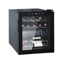 Compact 15-Bottle Wine Cooler with Glass Door