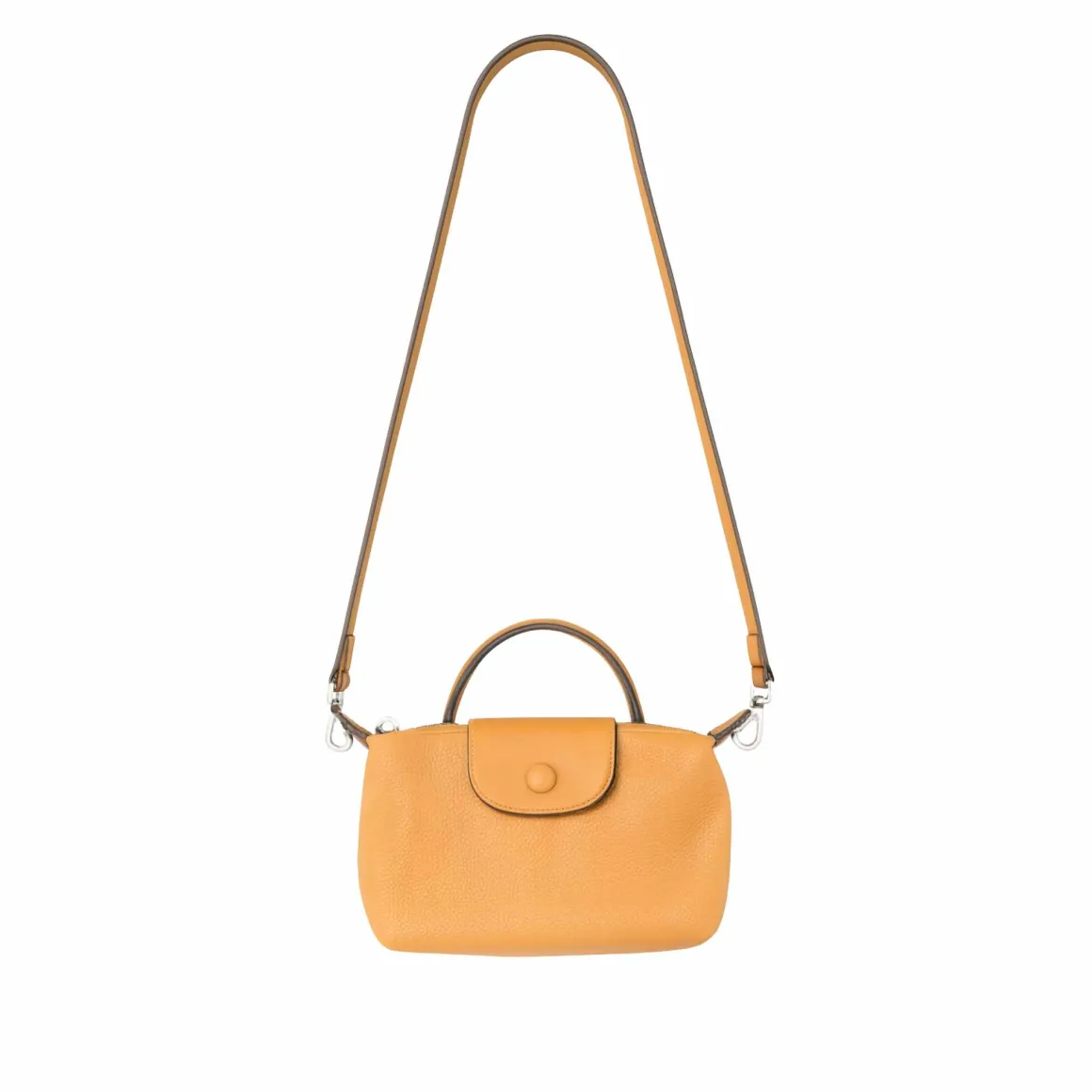 Compact Faux Leather Crossbody Bag