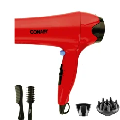CONAIR- Hair Dryer with Accessories - Red