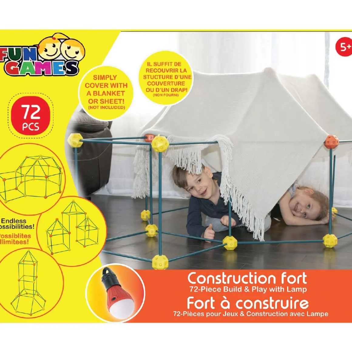 Construction Fort With Lights