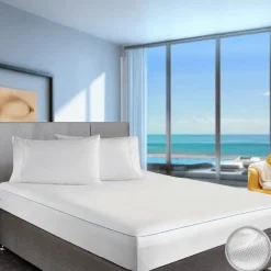 Cooling Waterproof Mattress Protector White