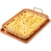 Copper Non Stick Crisper Tray and Pan | Air Fryer Basket for Oven