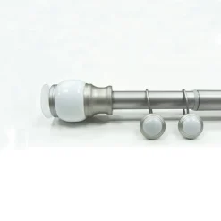 Coral Shower Rod Set 42-72in With decorative Hooks