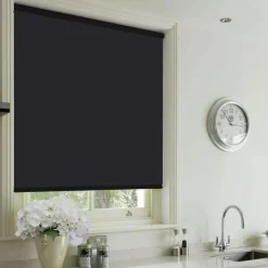 Cordless Blackout Roller Blind | Black-27 x 77"