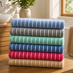 Cotton Bath Sheet 30 x 60 in – Assorted Stripe Collection