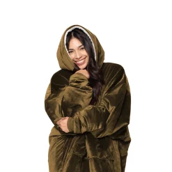 Cozy Velour Hooded Blanket