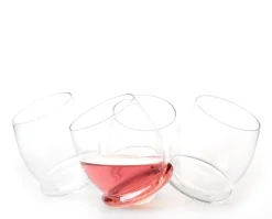 Culbuto - Set of 4 Stemless Wine Glasses