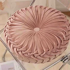 Cushion 16in Round Velvet Asst