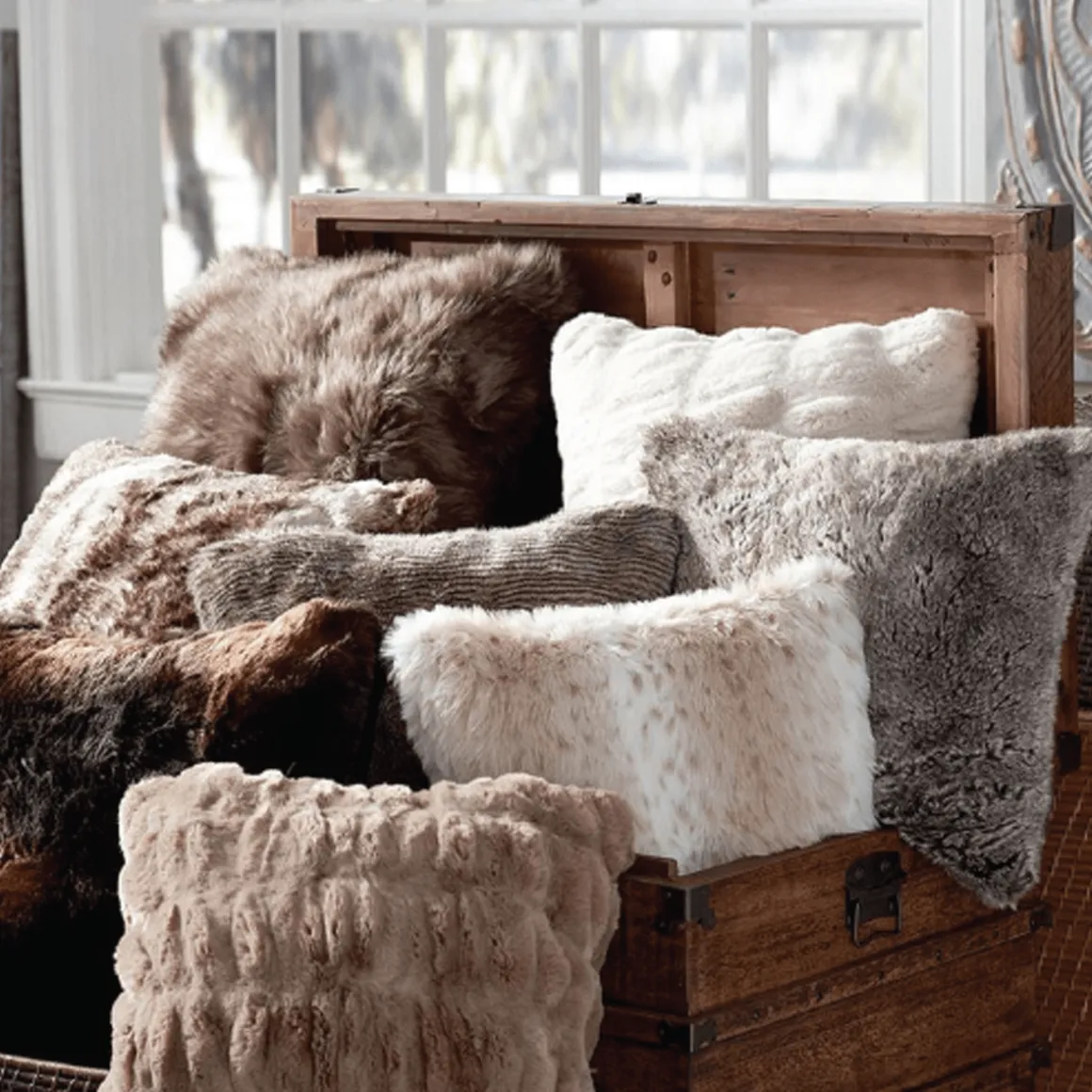 Cushion 20x20 Throw Faux Fur Animal Skin Colours Pattern