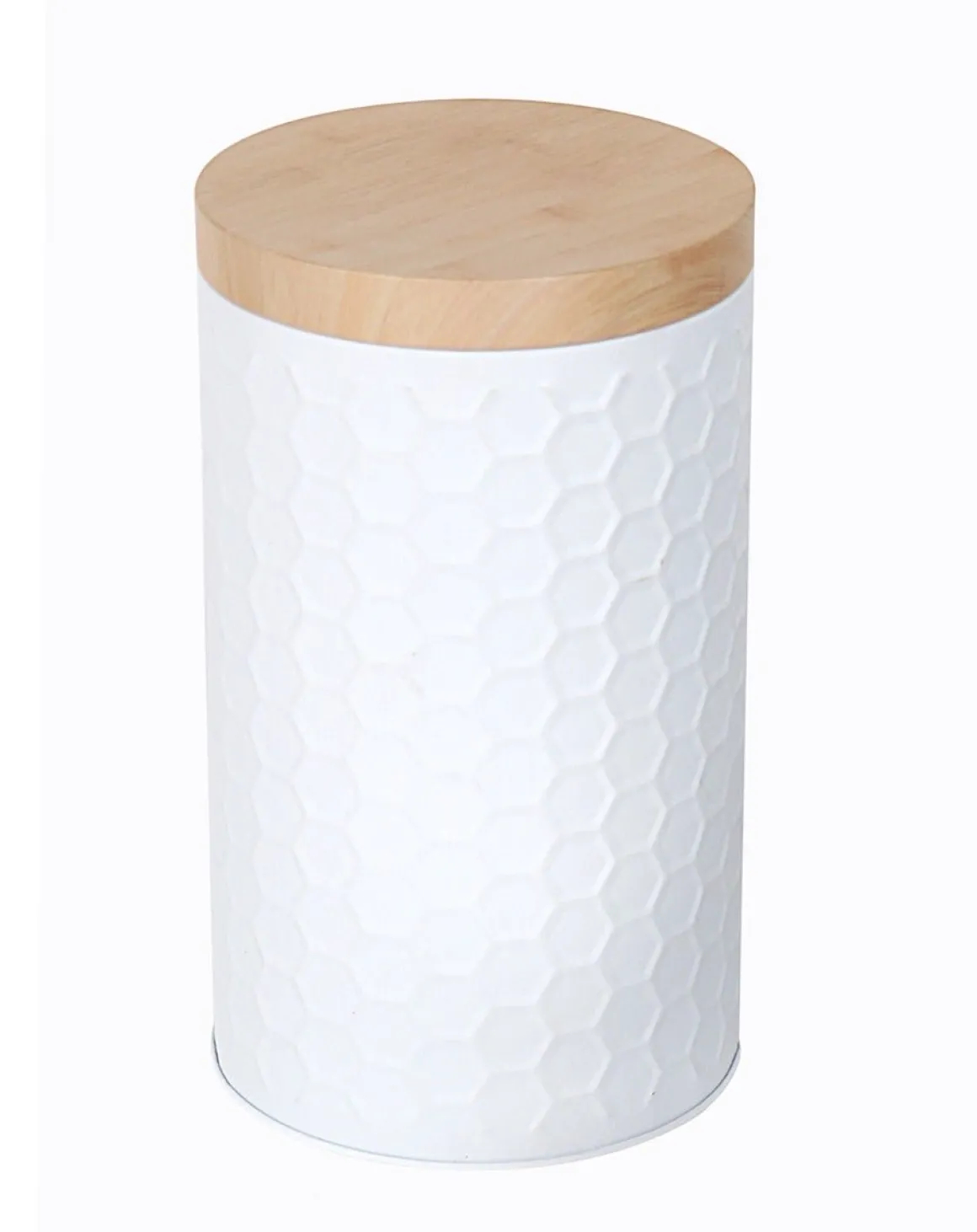 Cylinder Metal Tin Box with Bamboo Lid | Assorted Colors