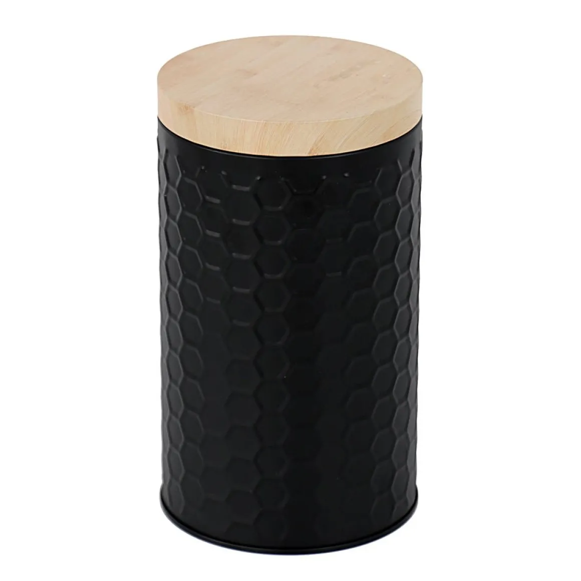 Cylinder Metal Tin Box with Bamboo Lid | Assorted Colors