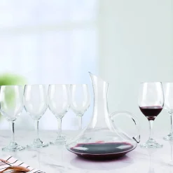 Decanter with 6 Wine Glasses Set