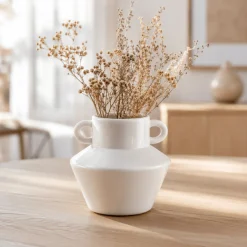 Decorative Ceramic Vase with Dual Handles