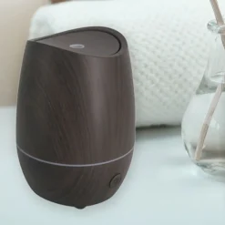 Diffuseur DEL aspect de bois foncé 350 ml