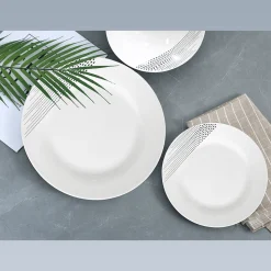 Dinnerware 12pc Set Taupe Gris