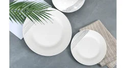 Dinnerware 12pc Set Taupe Gris