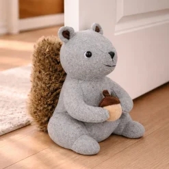 Door Stopper Squirrel Grey Height 10in 14x8x26cm
