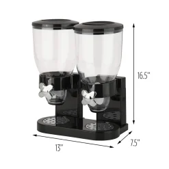 Double Dry Food and Cereal Dispenser with Portion Control
