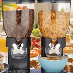 Double Dry Food and Cereal Dispenser with Portion Control