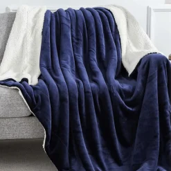 DRAKE Velour reverse to sherpa throw