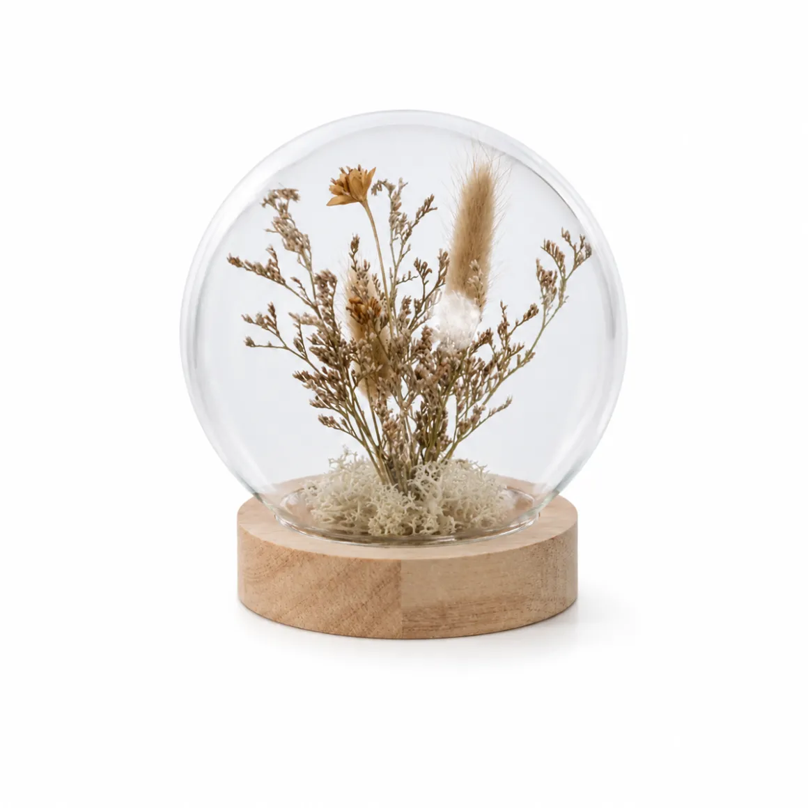 Dried Flowers In Cloche