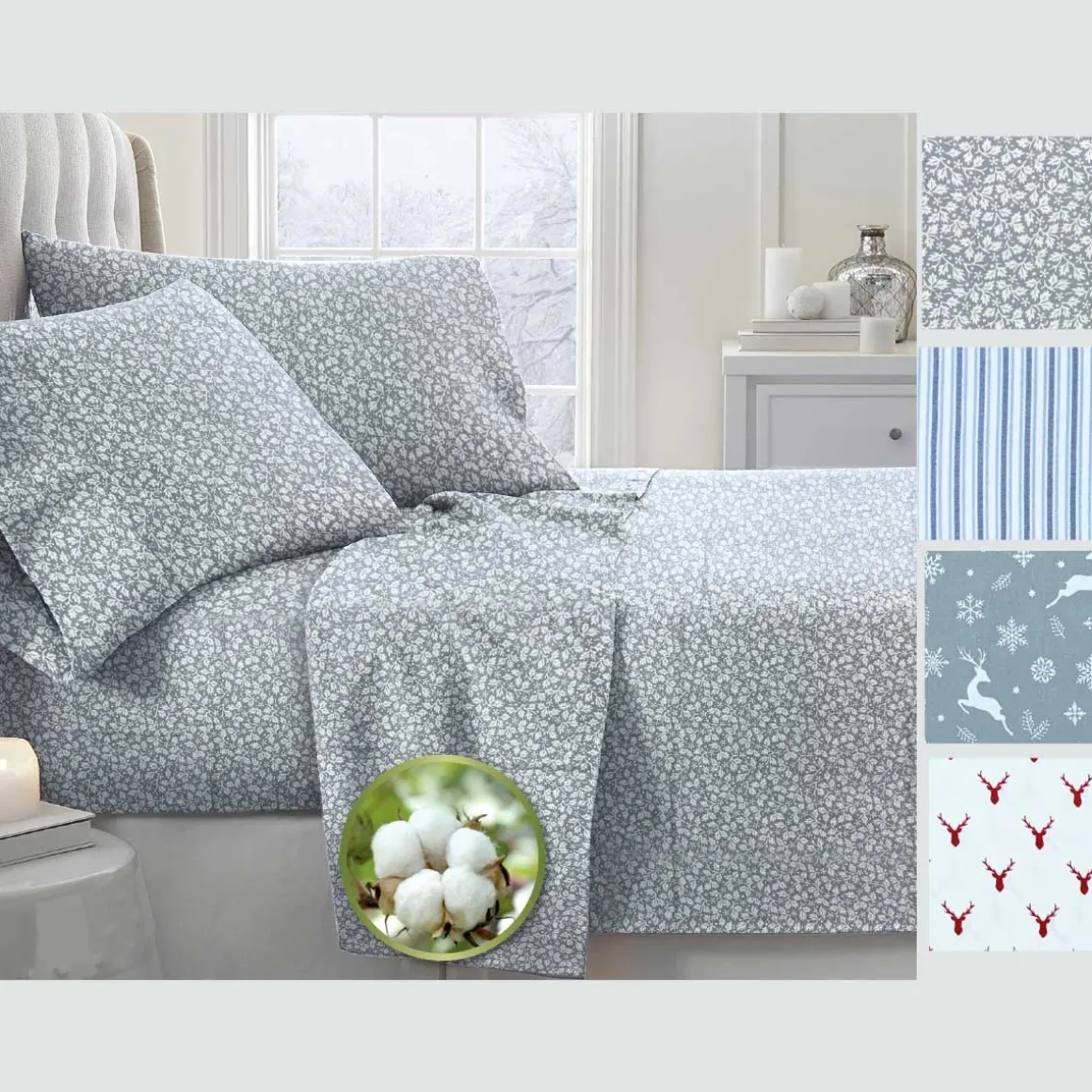 Dundas Flannel sheet Sets