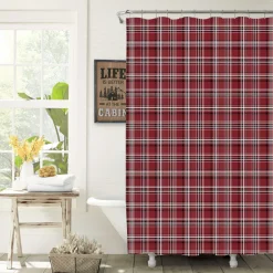 Eden Plaid Shower Curtain 70x72