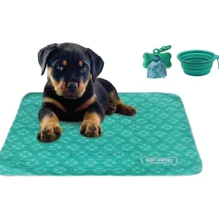 Electric Heated Pad With Travel Bowl And Bags Dispenser