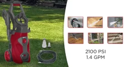 Electric Pressure Washer 2100 PSI with Hose & Accessories